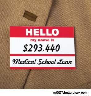 Median medical school education debt.