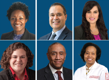 Top Row: Carrie Francis, MD; David Brown, MD; Zainab Farzal, MD. Bottom Row: Cristina Cabrera-Muffly, MD; Duane Taylor, MD; Oneida Arosarena, MD