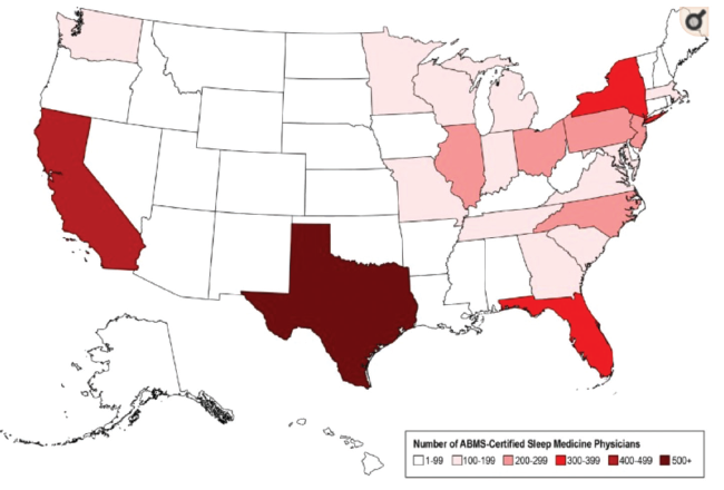 Board-Certified Sleep Medicine Physicians in the U.S.
