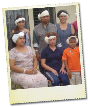 Patients seen prior to their post-op visits for ear surgeries at La Victoria Hospital in Jinotega, Nicaragua.