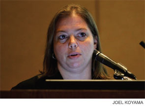 Stacey Ishman, MD, speaking at SLEEP 2011 on June 13.