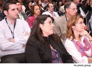 Attendees at the AAO-HNSF 2012 Annual Meeting listen to a session speaker.